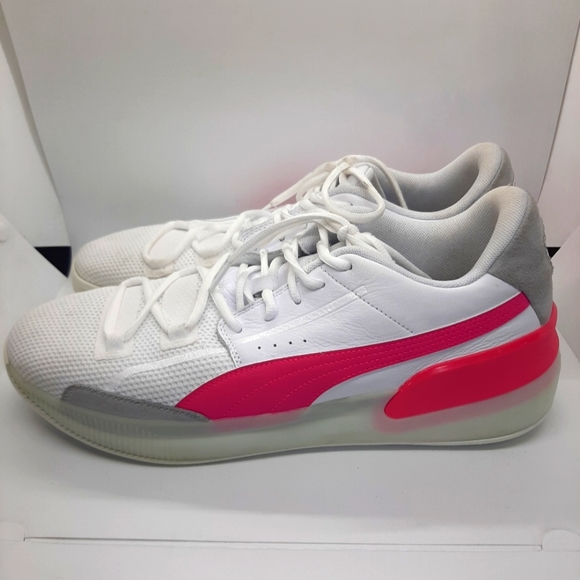 Puma Other - Puma Clyde Mesh & Suede  White Sneaker Shoes